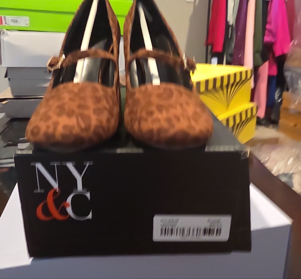New York & Company Leopard Print Mary Jane Pumps - Brown - Picture 8 of 10